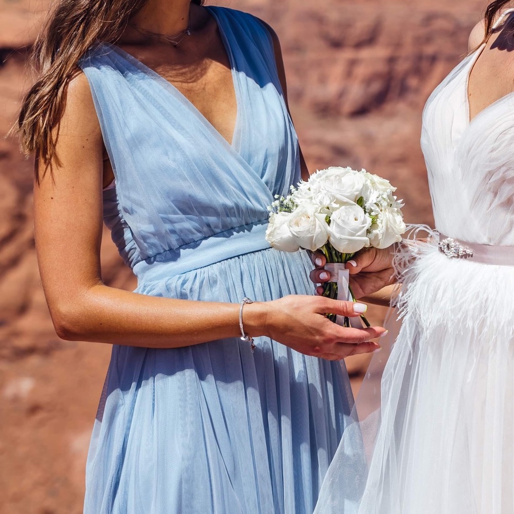 Heaenly blue midi dress